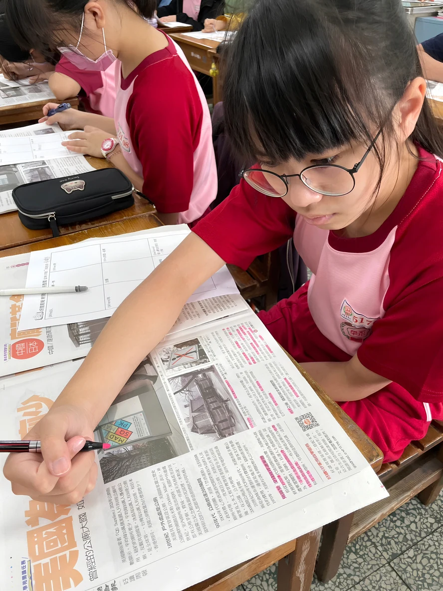 學生參與國語日報讀報實驗班